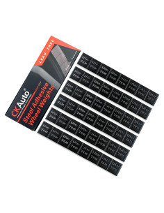 Pesas de Rueda Adhesivas CKAuto 48pcs 12oz Negro