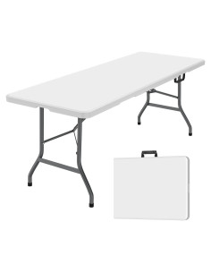 Mesa Plegable Genérico 6 pies HDPE Blanca para Eventos