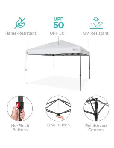 Carpa Plegable Instantánea Mejor Opción 3,05x3,05 m Blanca