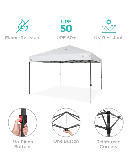 Carpa Plegable Instantánea Mejor Opción 3,05x3,05 m Blanca