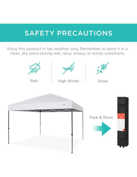 Carpa Plegable Instantánea Mejor Opción 3,05x3,05 m Blanca