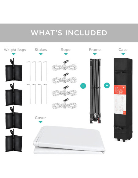 Carpa Plegable Instantánea Mejor Opción 3,05x3,05 m Blanca