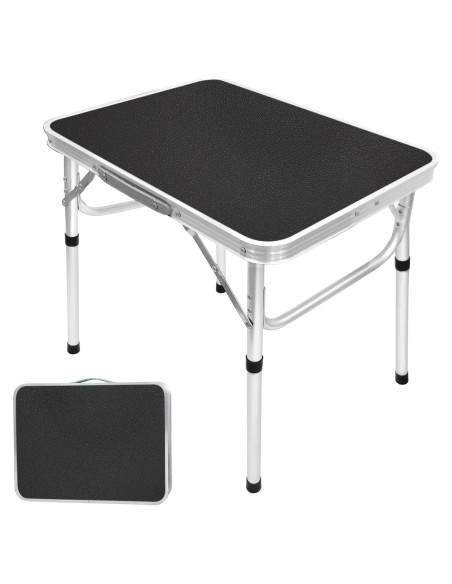 Mesa Plegable Camp Field 60x44 cm Ajustable Negra