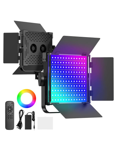 Kit de Iluminación Fotográfica RGB Anautin K500 50W Bi-Color