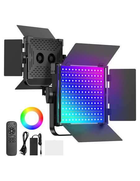 Kit de Iluminación Fotográfica RGB Anautin K500 50W Bi-Color