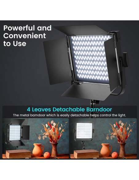 Kit de Iluminación Fotográfica RGB Anautin K500 50W Bi-Color