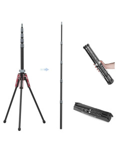 Trípode de Soporte de Luz Marsace MF-01 Fibra de Carbono 47-194 cm