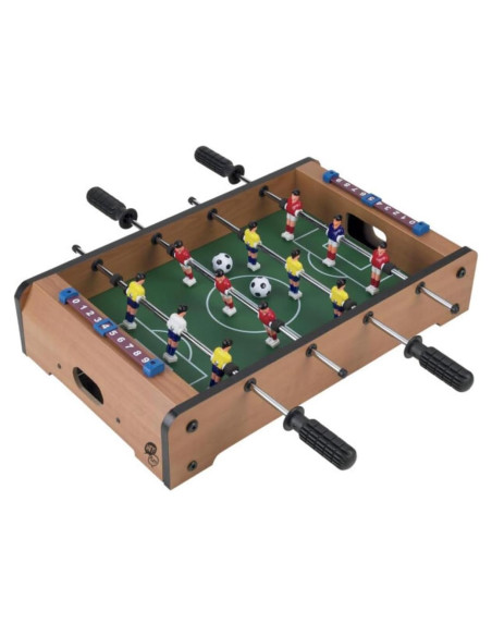 Mesa de Futbolín Mini Hey! Play! con 2 Pelotas y Marcador