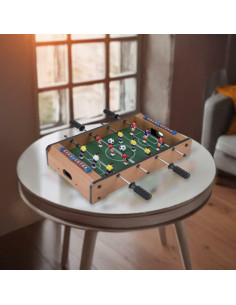 Mesa de Futbolín Mini Hey! Play! con 2 Pelotas y Marcador 2