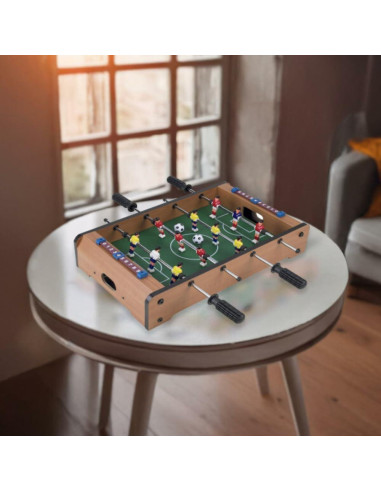 Mesa de Futbolín Mini Hey! Play! con 2 Pelotas y Marcador