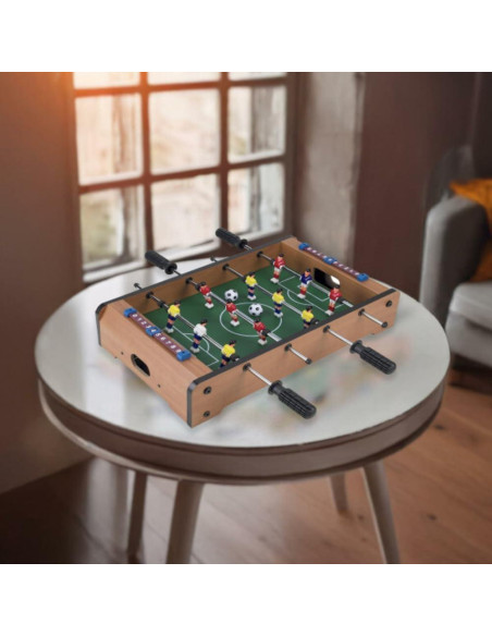 Mesa de Futbolín Mini Hey! Play! con 2 Pelotas y Marcador