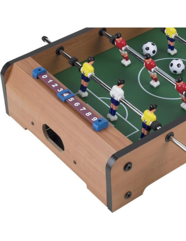 Mesa de Futbolín Mini Hey! Play! con 2 Pelotas y Marcador