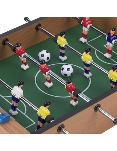 Mesa de Futbolín Mini Hey! Play! con 2 Pelotas y Marcador