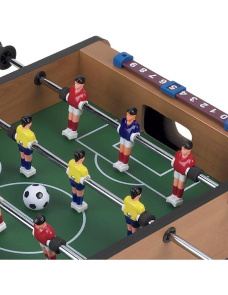 Mesa de Futbolín Mini Hey! Play! con 2 Pelotas y Marcador