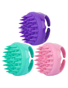 Cepillo de Champú Exfoliante BTYMS - 3 Pcs Silicona Multicolor