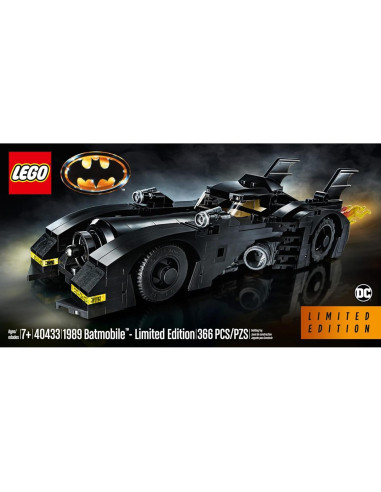 Set LEGO Batmóvil 1989 Edición Limitada 40433 366 Piezas