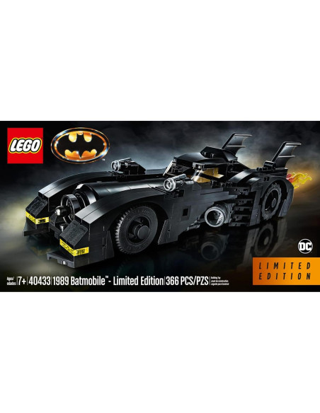 Set LEGO Batmóvil 1989 Edición Limitada 40433 366 Piezas