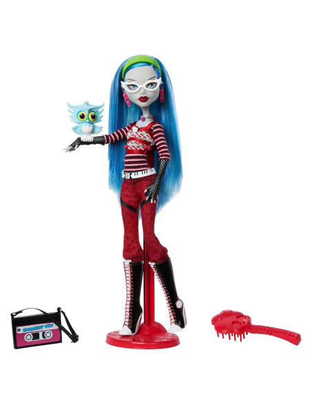 Muñeca Ghoulia Yelps Monster High con Soporte y Accesorios