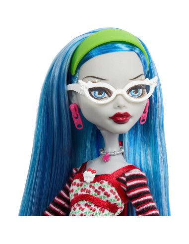 Muñeca Ghoulia Yelps Monster High con Soporte y Accesorios