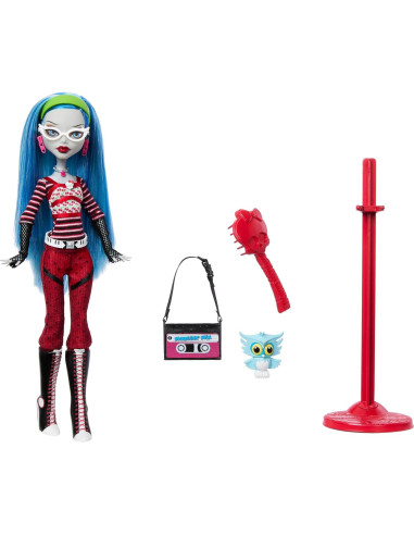 Muñeca Ghoulia Yelps Monster High con Soporte y Accesorios