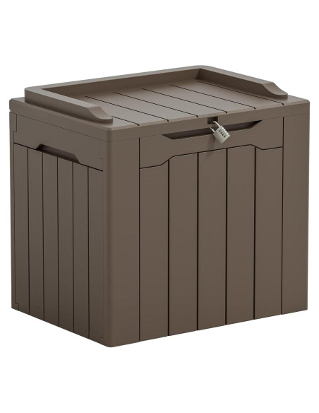 Caja de Resina Greesum 117 L Almacenamiento Exterior Marrón
