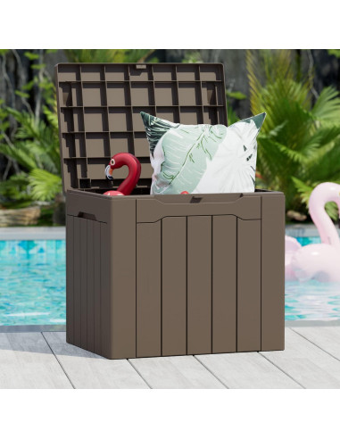 Caja de Resina Greesum 117 L Almacenamiento Exterior Marrón