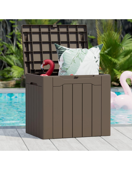 Caja de Resina Greesum 117 L Almacenamiento Exterior Marrón