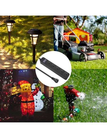 Regleta de Poder Exterior CCCEI 5 Salidas Impermeable 1.83m