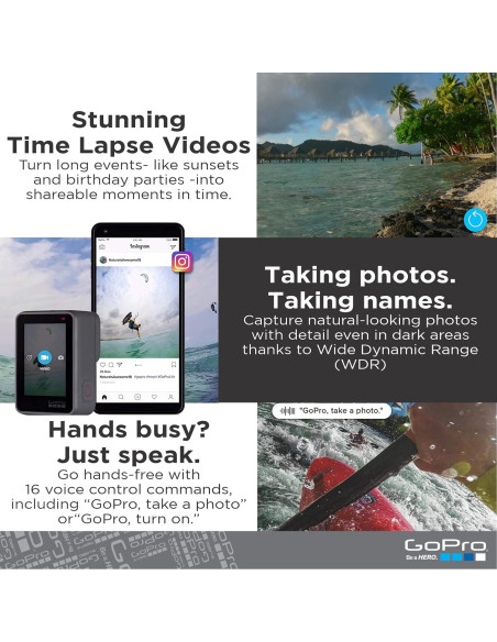 Cámara de Acción GoPro HERO7 Blanco - Impermeable 1080p 10MP