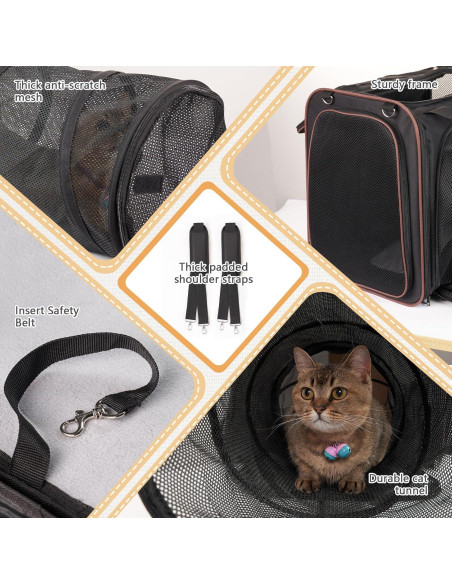 Transportín para Gatos LitaiL Expandible con Caja de Arena