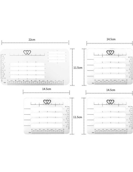 Guía de Dirección de Sobre 4 Piezas Teensery PP Translúcido
