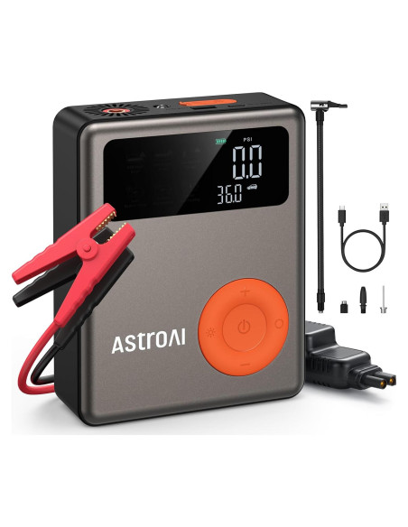 Arrancador de Coche AstroAI DK-MF139 1750A con Compresor 150PSI