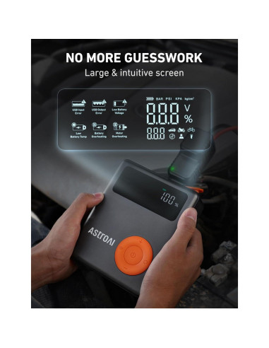 Arrancador de Coche AstroAI DK-MF139 1750A con Compresor 150PSI