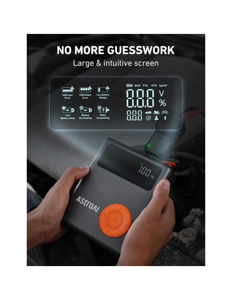 Arrancador de Coche AstroAI DK-MF139 1750A con Compresor 150PSI
