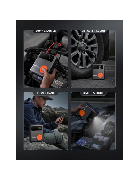 Arrancador de Coche AstroAI DK-MF139 1750A con Compresor 150PSI