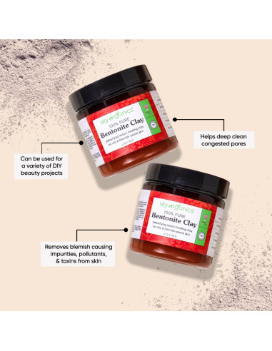 Arcilla Bentonita Desintoxicante Sky Organics 113.4 g - Piel Grasa