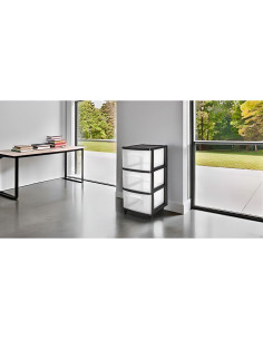 Carro de Plástico Genérico 3 Cajones Negro 36.8x32.1x61 cm 2