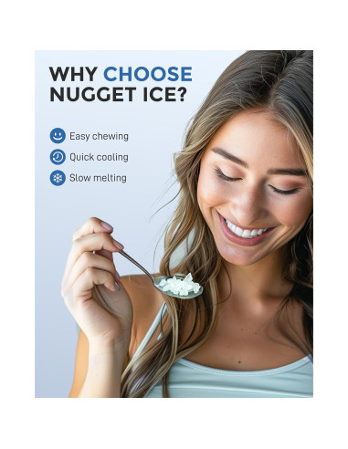 Fabricador de Hielo Nugget Easyera N280G, 15 kg/día, Portable