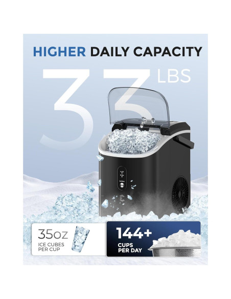 Fabricador de Hielo Nugget Easyera N280G, 15 kg/día, Portable