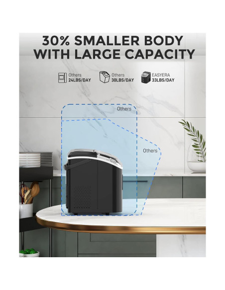 Fabricador de Hielo Nugget Easyera N280G, 15 kg/día, Portable