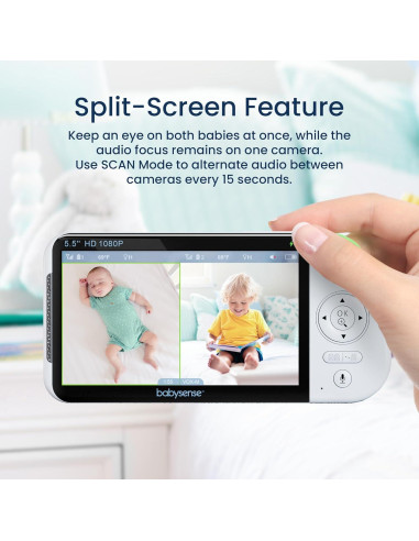 Monitor de Bebé Hisense Max View 5.5" Full HD 2 Cámaras
