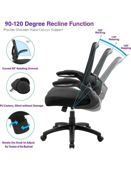 Silla de Oficina Ergonómica ANACCI ZLHECTO Ajustable 136kg