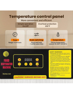 Deshidratadora de Alimentos FAHKNS 8 Bandejas Acero Inoxidable 700W 2