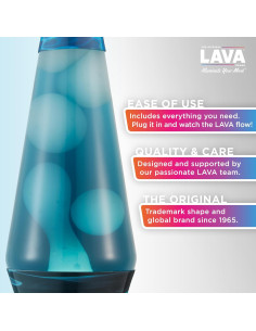 Lámpara Lava Lava 36.83 cm Cera Blanca Líquido Azul 2