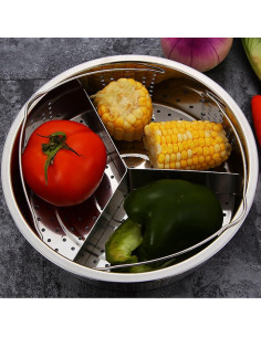 Cesta de vapor Skingwa 21.2 cm con divisor y soporte para huevos 2