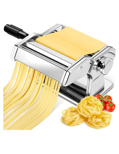YASHE Máquina de Pasta Manual 2 en 1 con Kit de Limpieza