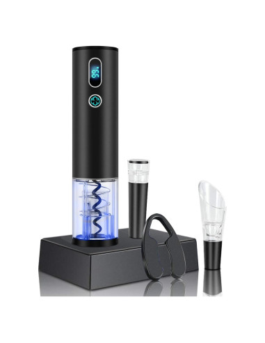 Abridor de Vino Eléctrico Higfra 4 en 1 con Aerador y Vertedor