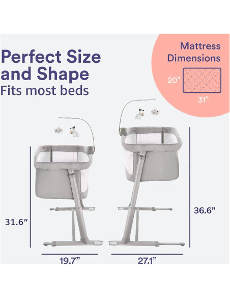 Cuna Lateral Cloud Baby Premium - Co-Dormir Ajustable 6 Alturas