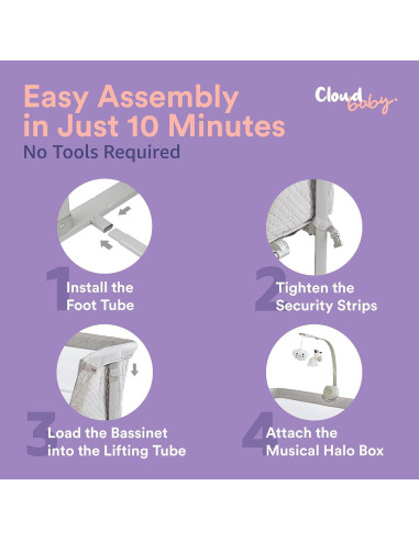 Cuna Lateral Cloud Baby Premium - Co-Dormir Ajustable 6 Alturas