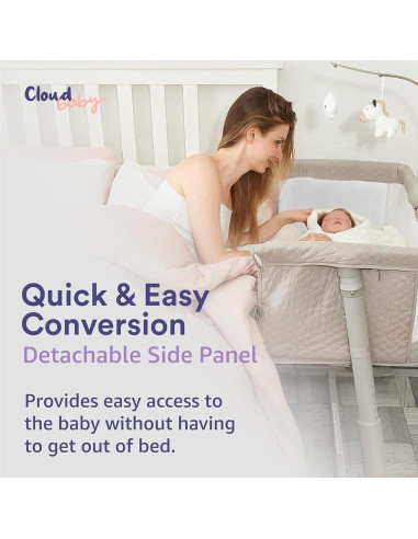 Cuna Lateral Cloud Baby Premium - Co-Dormir Ajustable 6 Alturas